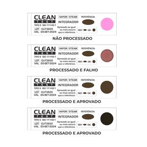 Indicador Integrador Químico Classe 5 Vapor Clean Test com 250 - Clean UP