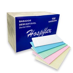 Babador Impermeável Misto com 100un. Hospflex