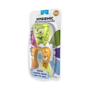 Suporte Dente Verde e Laranja para Escova de Dente com 2 un.