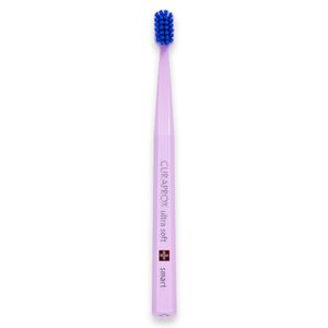 Escova Dental Smart Adulto Cabo Roxo Cerdas Azul Marinho