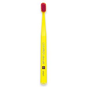 Escova Dental Smart Adulto Cabo Amarelo Cerdas Rosa