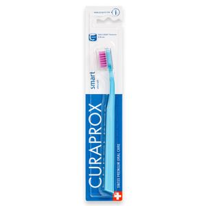 Escova Dental Smart Adulto Cabo Azul Claro Cerdas Rosa