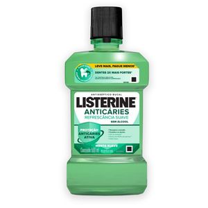 Listerine Anticáries Zero Álcool Menta Suave 500ml