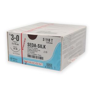 Fio de Sutura Ethicon Seda 3-0 Ag. 1/2 17mm com 24un. 3118T