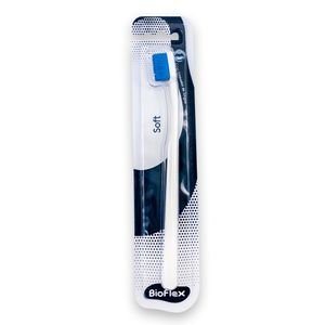 Escova Dental Bioflex Macia Branca/azul Morelli