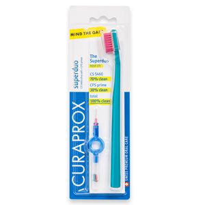 Escova Dental 5460 Superduo + CPS Prime Turquesa e Pink