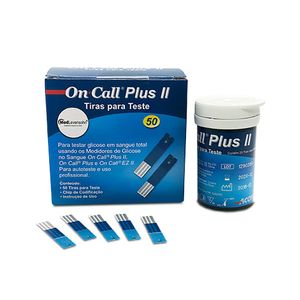 Tiras para Teste de Glicemia 50un. On Call Plus II