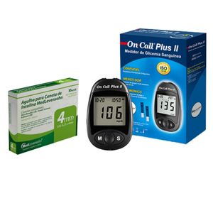 Monitor de Glicose + 10 Agulhas 4mm de Insulina