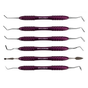 Kit de Espátulas para Resina Almore Lilás com 6 LM - Steel Max