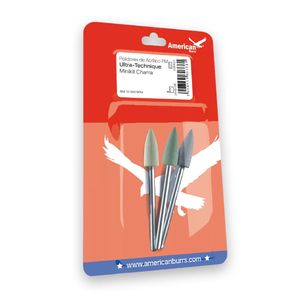 Polidores de Acrílico Mini Kit PM Ultra Technique Chama Com 3 - American Burrs