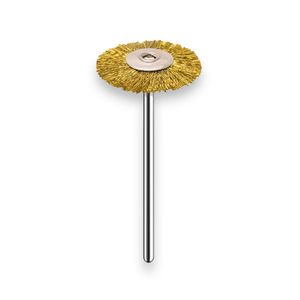 Escova de Aço Dourado Para Limpeza de Brocas PM 22mm Com 1 Roda - American Burrs