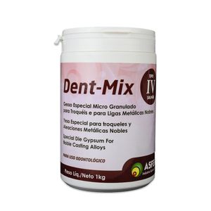 Gesso Pedra Especial Tipo 4 Salmão 1Kg Dent Mix Pote - Asfer