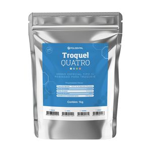 Gesso Pedra Especial Troquel Quatro Tipo IV Bege 1kg - Polidental