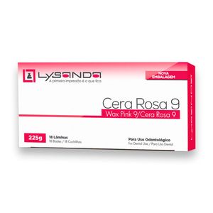 Cera Rosa 9 com 18 lâminas 225g - Lysanda