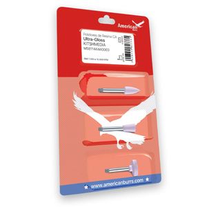 Polidor de Resina CA Ultra Gloss Com 3 Média Sortida - American Burrs