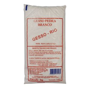 Gesso Pedra Tipo III Branco 1kg - Rio