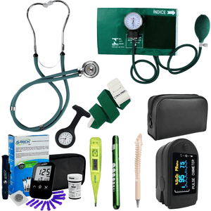 Kit Enfermagem Completo Acadêmico e Profissional Verde