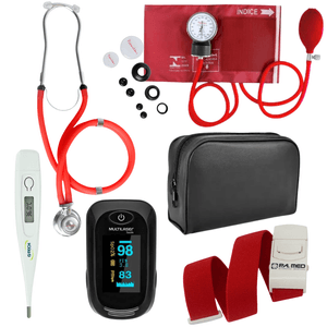 Kit Enfermagem Acadêmico Completo Vermelho