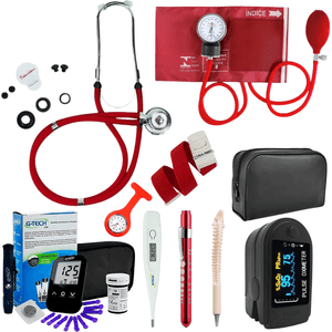 Kit Enfermagem Completo Acadêmico e Profissional Vermelho