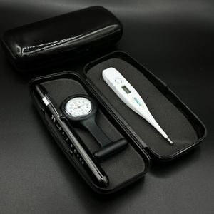 Kit Relógio Lapela + Termômetro + Lanterna com Case