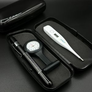 Kit Relógio Lapela + Termômetro + Lanterna com Case
