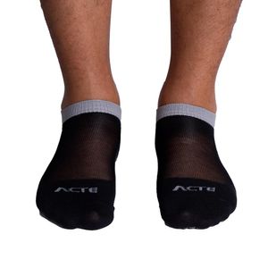 Par de Meias para Pilates - Preto e Cinza - Tam 39 ao 43 - F10-PC - Acte Sports