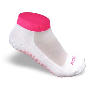 Par de Meias para Pilates - Branco Rosa - Tam 34-38 F3-BR - Acte Sports