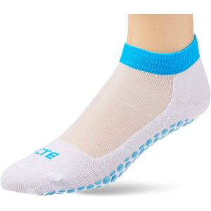 Meia para Pilates Acte Sports - Branco Turquesa - 34/38