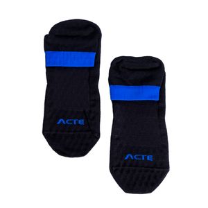 Par de Meias para Pilates - Preto E Azul - Tam 39 ao 43  - Acte Sports