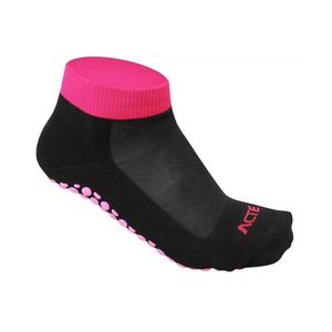 Par de Meias para Pilates - Preto com Rosa- Tam 34-38 F3-PR - Acte Sports