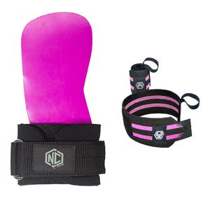 Kit Luva Palmar Hand Grip Revolution + Munhequeira Elástica