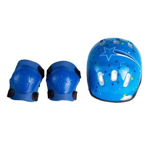Kit Proteção Infantil Acte Sports Para Ciclismo Bike - Capacete +Joelheira- A61AZ