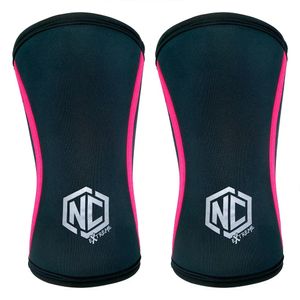 Joelheira Alta Performance 7mm Nc Extreme - Preto com Rosa ( Par )