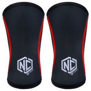 Joelheira Alta Performance 7mm - Nc Extreme - Preto/Vermelho