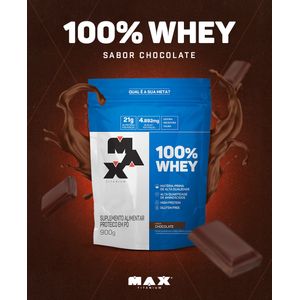 Kit 100% Whey Protein Refil 2un. de 900g Chocolate + Coqueteleira 700ml
