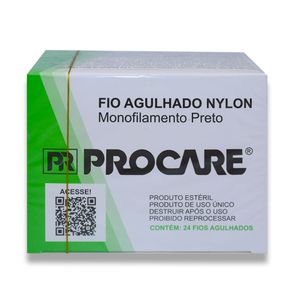 Fio de Sutura Nylon 4-0 Ag. 3/8 25mm com 24un. Procare