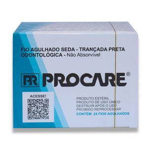 Fio de Sutura Seda 3-0 Ag. 1/2 17mm com 24un. Procare