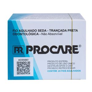 Fio de Sutura Seda 3-0 Ag. 1/2 17mm com 24un. Procare