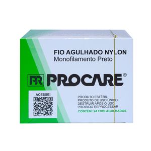 Fio de Sutura Nylon 3-0 Ag. 3/8 20mm com 24un. Procare