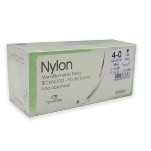 Fio de Sutura Nylon 4-0 Ag. 2,0cm 3/8 com 24un. Technofio