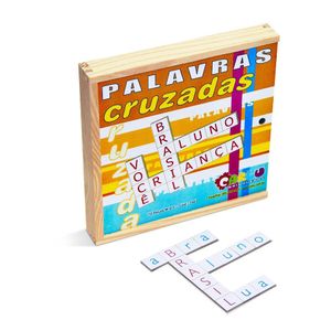 Brinquedo Educativo Palavras Cruzadas Em Mdf 72 Peças - CARLU