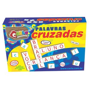 Brinquedo Educativo Palavras Cruzadas Em Mdf 73 Peças - CARLU