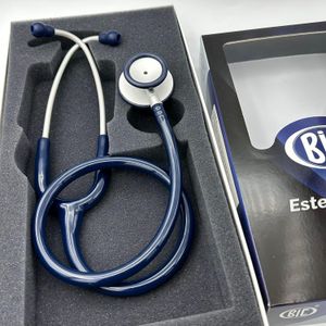 Estetoscópio Duplo Efficace Profissional BIC Azul - Ideal enfermagem e estudantes