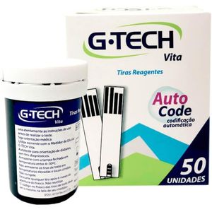 Kit 150 Tiras Reagentes Medição de Glicose G-Tech Vita - Teste Glicemia (150 Unidades)