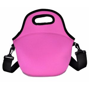 Lancheira Bolsa Térmica Marmita Fitness  Neoprene - Liso Rosa