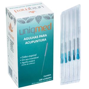 Agulha para Acupuntura 0,25 x 40mm 100Un. - Uniqmed