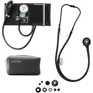 Conjunto Esfigmomanômetro Estetoscópio P.a Med Linha Black