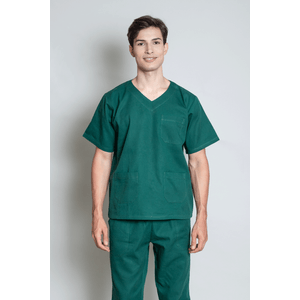 Scrub Masculino Brim Leve Verde Escuro