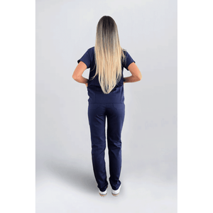 Scrub Feminino Brim Leve Azul Marinho