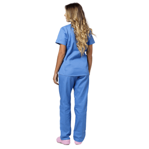 Scrub Feminino Brim Leve Azul